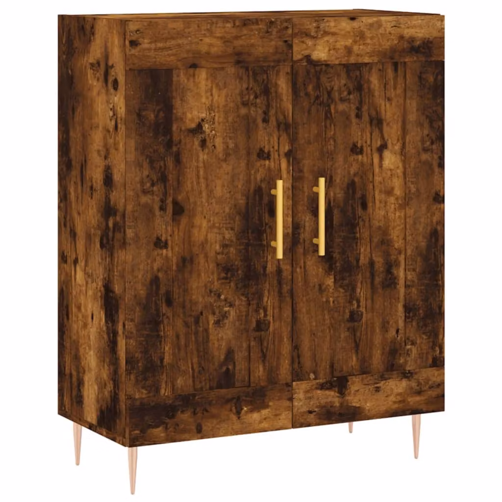 Credenza Rovere Fumo 69,5x34x90 cm in Legno Multistrato