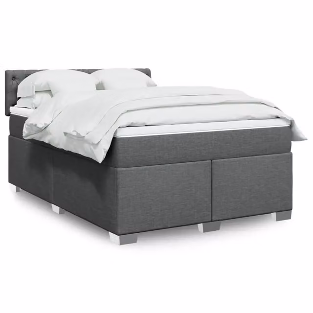 Letto Ibrido con Materasso e Illuminazione Sottostante vidaXL, Grigio e Bianco, L/P: 160 x 200 cm