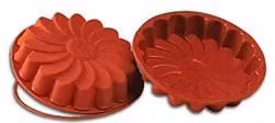 Stampo per torta Margherita Silikomart in silicone rosso, diametro 22 cm