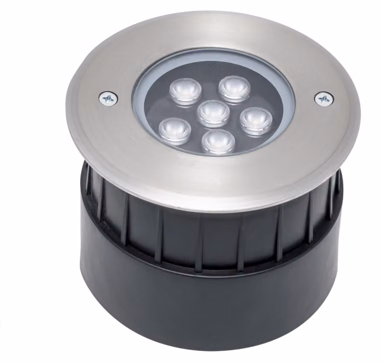 Lampada da incasso a pavimento LED C4 - 0,4 W, luce bianco caldo, 10 lm, grado di protezione IP65-IP67, colore grigio