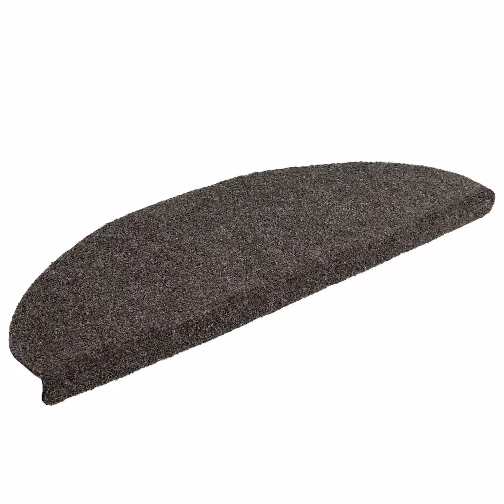 Set di 30 tappetini autoadesivi per scale DESIGN IN, forma semicircolare, colore antracite, L: 65 cm, P: 21 cm, H: 4 cm – 2
