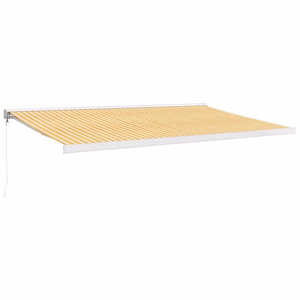 Tenda da sole retrattile Videx in alluminio e poliestere, colori giallo e bianco, L: 500 cm, P: 300 cm – 2