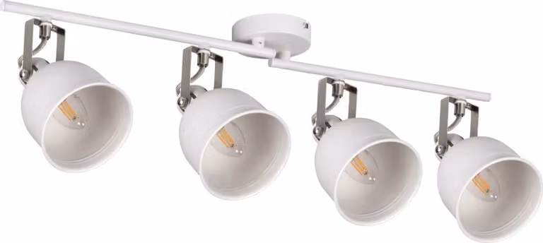 Kanlux DERATO 8W Lampada da soffitto/parete, 4 luci, alluminio, bianco, dimmerabile