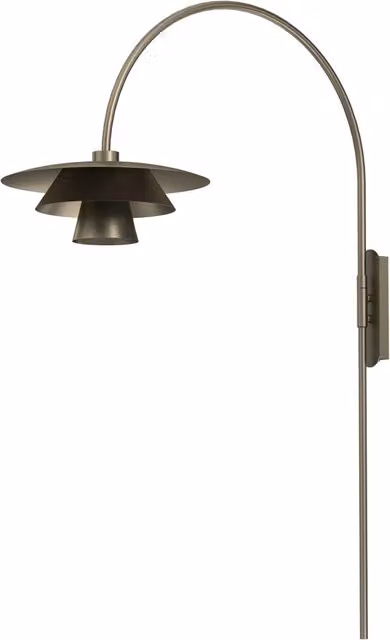 Applique Plato Luminex in metallo color bronzo titanio con attacco E27