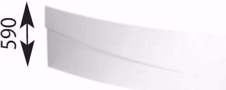 Polysan Evia - Pannello di rivestimento 160 L anteriore, sinistro, bianco 11812