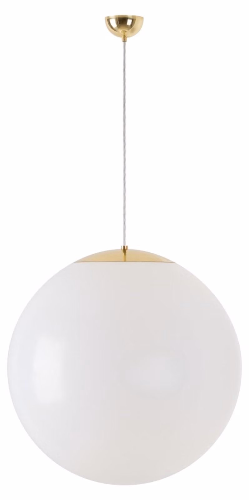OSMONT ISI40032 ISIS S5 PM Lampada a sospensione in plastica, ottone/bianco, grado di protezione IP40, 25 W, E27