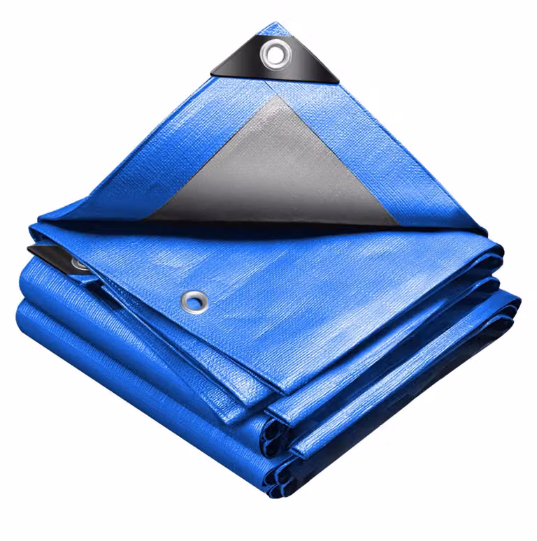 VOUNOT® Telo di copertura 2x3 m, 240 g/m², impermeabile, per autocarri, con occhielli, in tessuto, blu