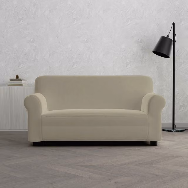 Copridivano elasticizzato 2 posti Dahlia Datex tortora