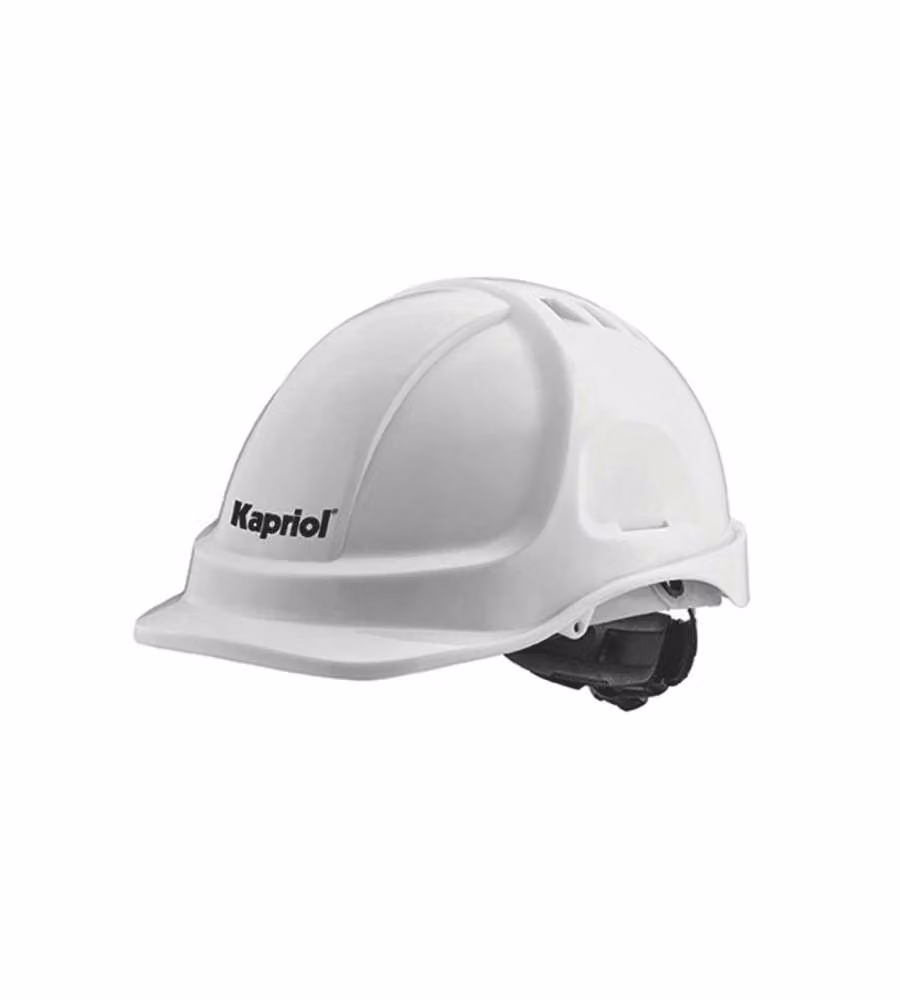 KAPRIOL Casco Professionale Bianco EN 397 in ABS Antiurto Taglia Unica