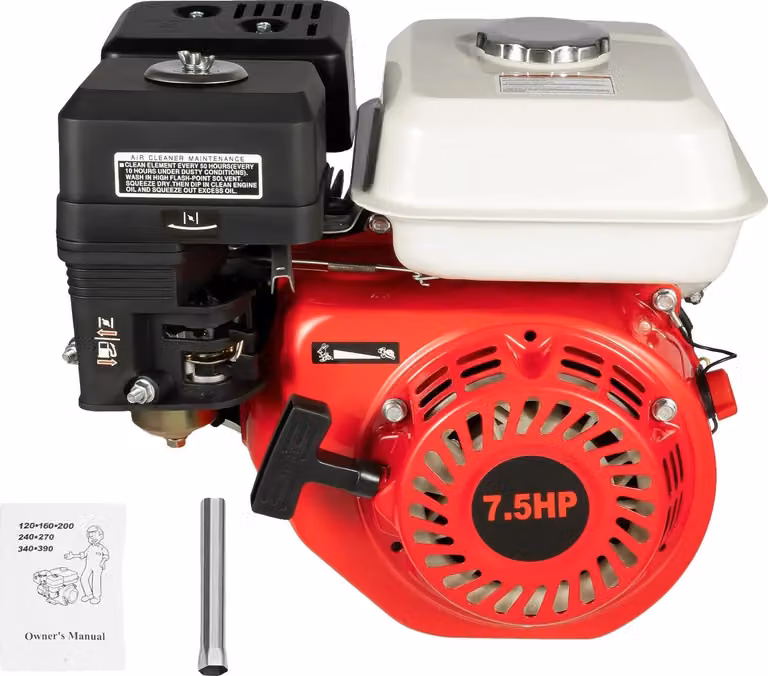 Motore a benzina, 7,5 CV, 4 tempi, rosso