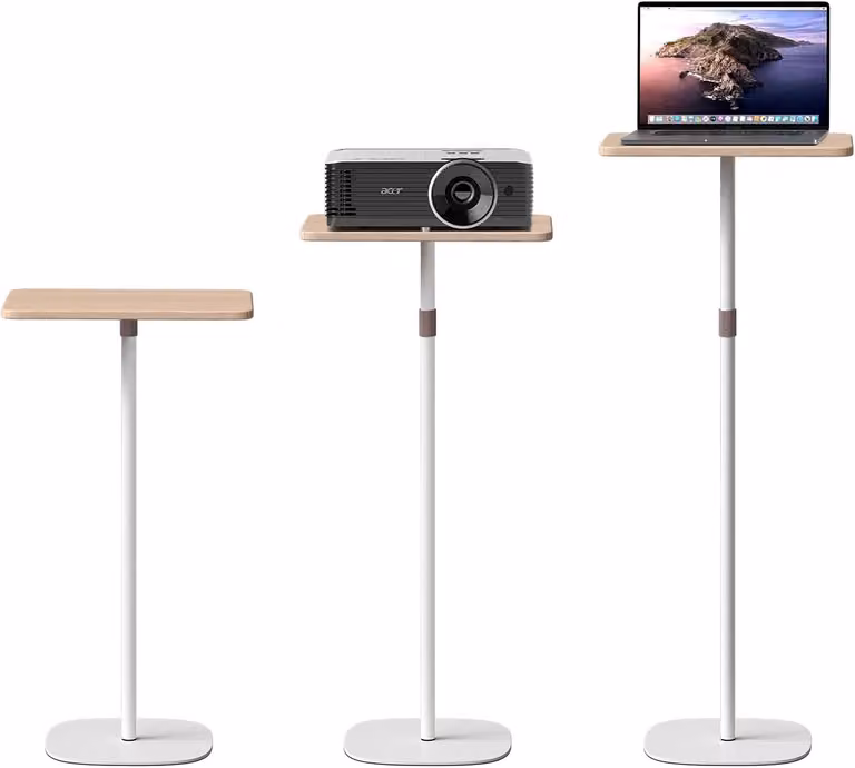 Scrivania regolabile in altezza, da 46 a 120 cm, mobile, bianca, ideale per l'ufficio domestico
