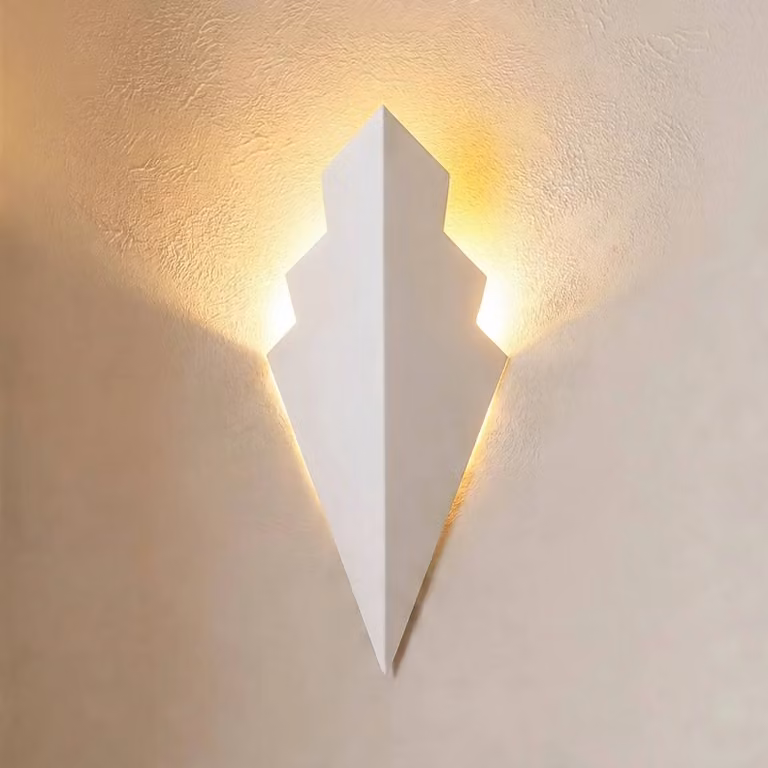 Applique ARROW, bianca, altezza 40 cm, metallo, G9 ARROW Opviq, dimmerabile, Bianco / Opale, Soggiorno / Sala da pranzo, Metallo, Applique