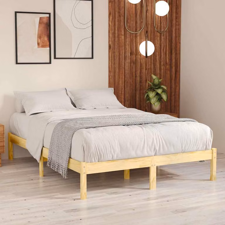 Giroletto vidaXL in legno massello di pino, colore beige/marrone, L/P/H: 120 x 200 x 31 cm