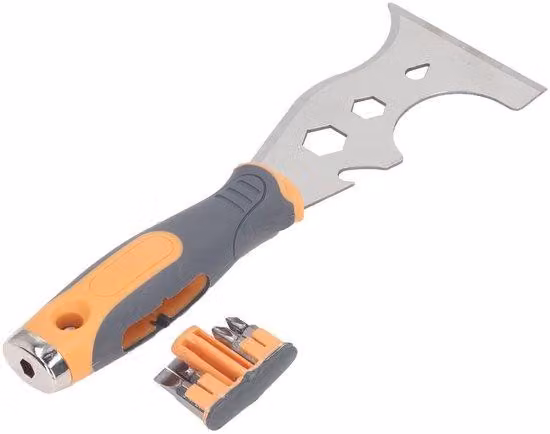 Multitool in acciaio inossidabile - 16 funzioni - Manico ergonomico - Scalpello da 7,6 cm - Punte per cacciavite - Set di utensili multifunzione