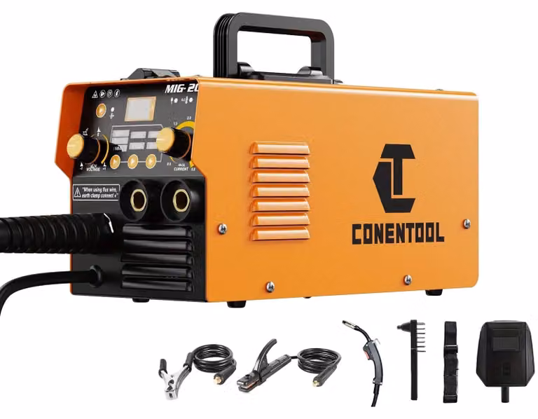 Saldatrice multifunzione 3-in-1 MIG/TIG/MMA con corrente di saldatura di 200A e set completo di accessori