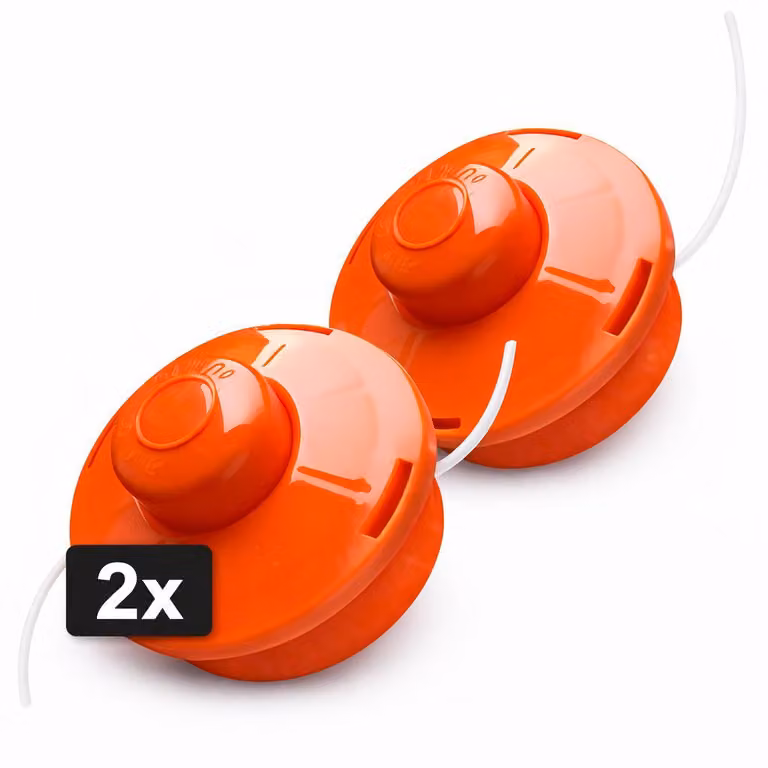 NEMAXX® FS1 Tap & Go Testina a filo semiautomatica doppio filo per decespugliatore M10x1,25 sinistra 2mm Ø380mm Arancione 2pz