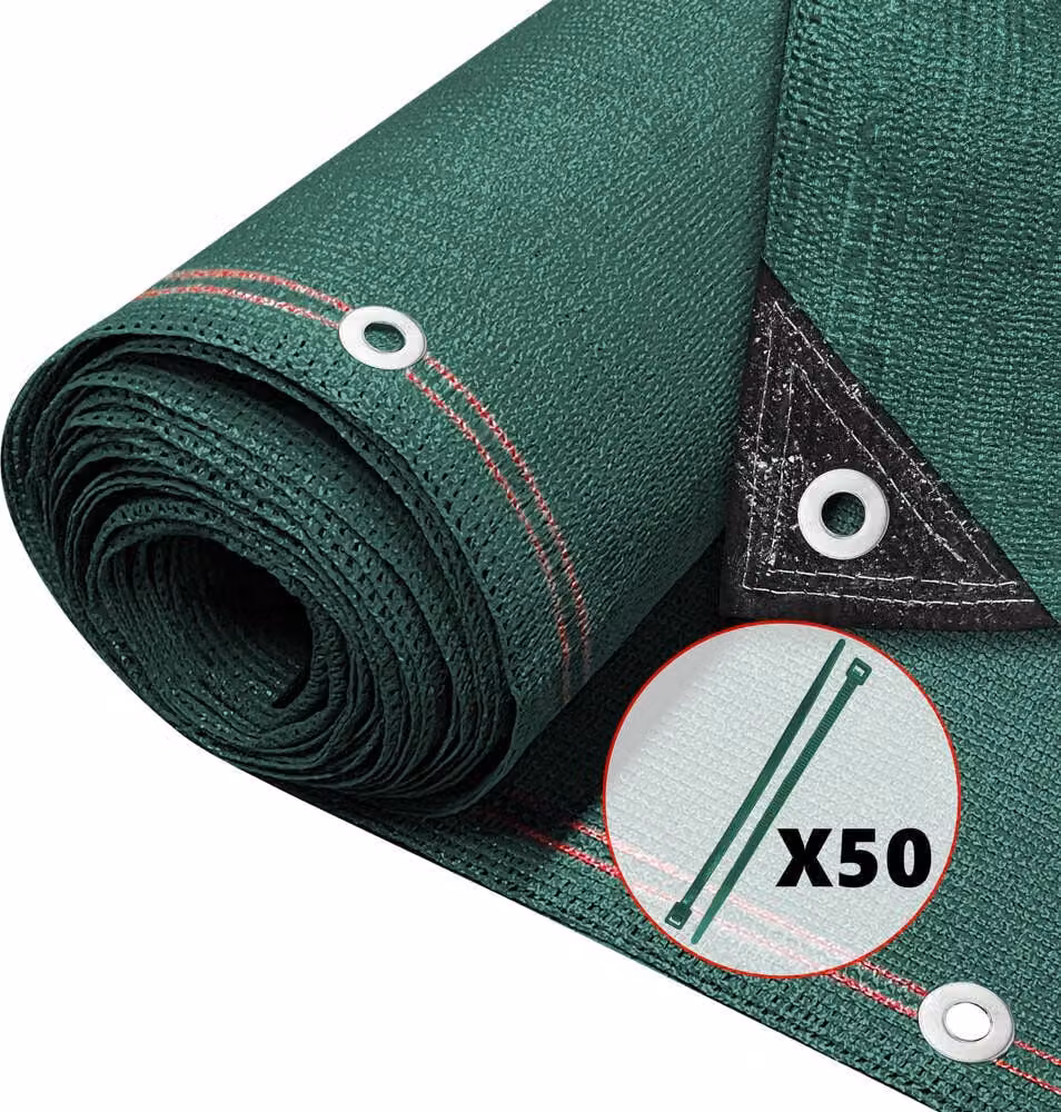 VOUNOT® Schermatura per recinzione 1,5×10 m, rete frangivista in HDPE da 230 g/m², verde