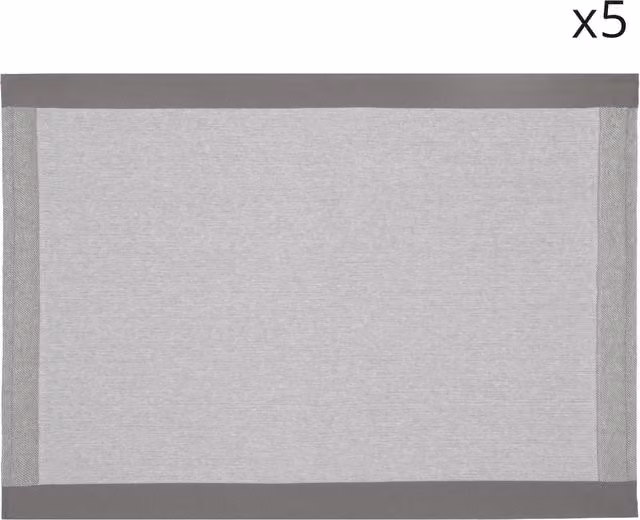 Set di 5 strofinacci KASANOVA grigio Chambray, dimensioni: 50 x 70 cm