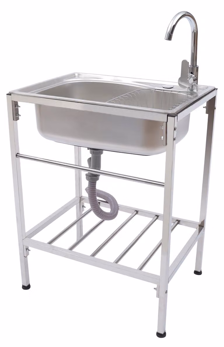 Lavello da cucina con rubinetto - Vasca singola - Acciaio inossidabile 304
