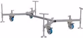 Trabattello Grim Base Estraibile con Ruote in Acciaio Argento Marchetti 38 kg