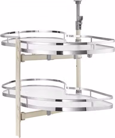 Mobiletto Angolare Cieco Sinistro Oscillante VEVOR Argento con Organizer Estraibile e Chiusura Ammortizzata