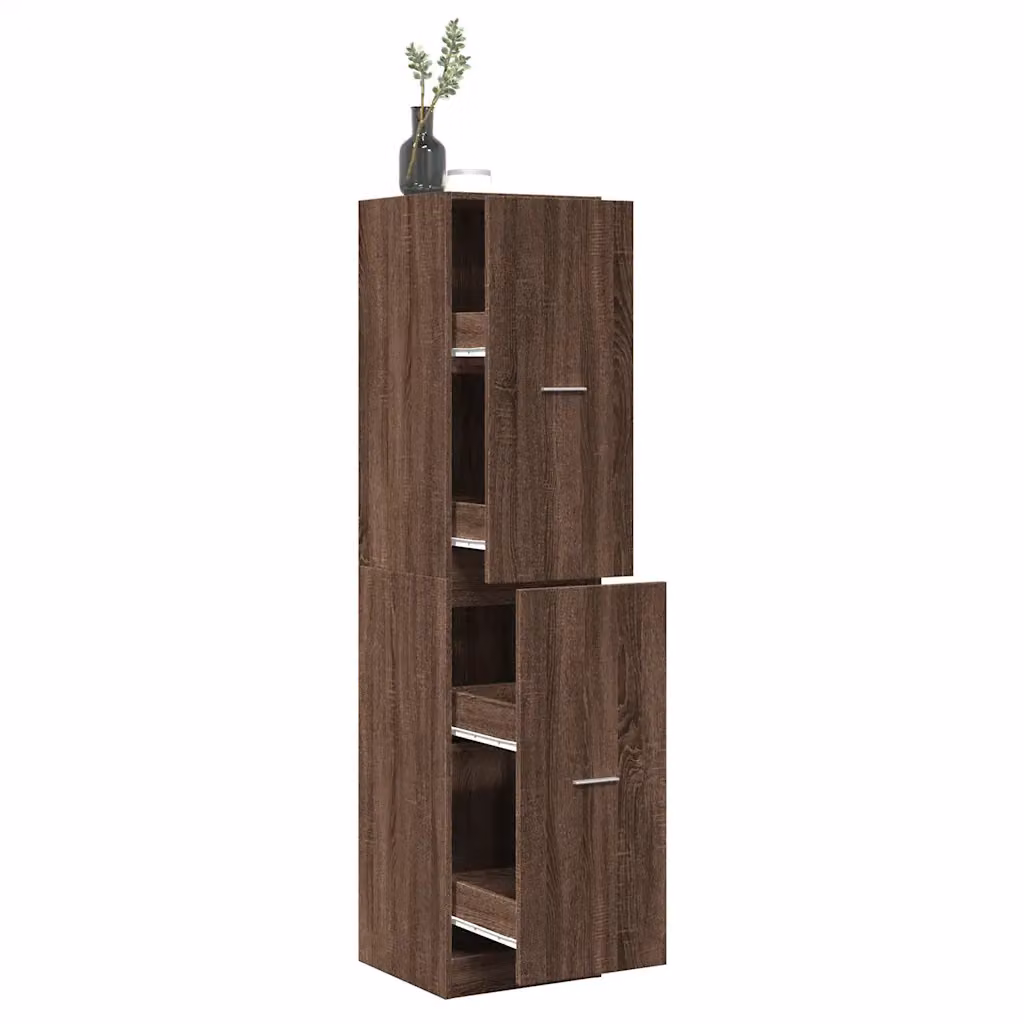 Armadietto da Farmacia a Parete vidaXL in Rovere Marrone, L: 40 cm, P: 41 cm, H: 174,5 cm – 1