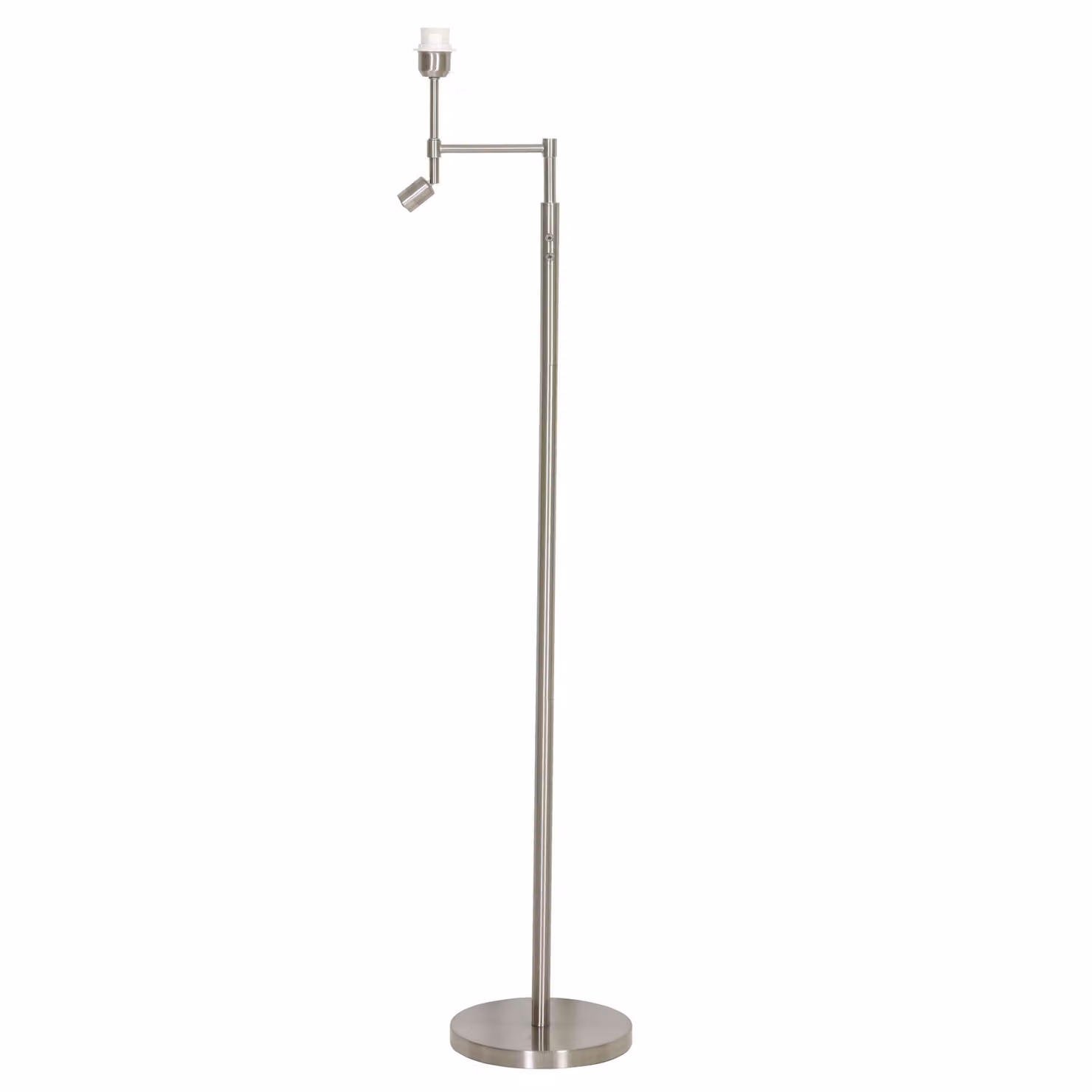 Light & Living lampada da terra Ø25-H140 2L: LED*3W+E27 MONTANA nichel satinato