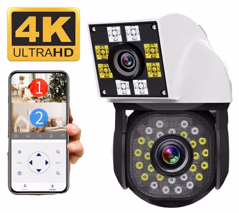 Telecamera WiFi, Full HD 1080P, visione notturna a colori, 2 MP, spina UE
