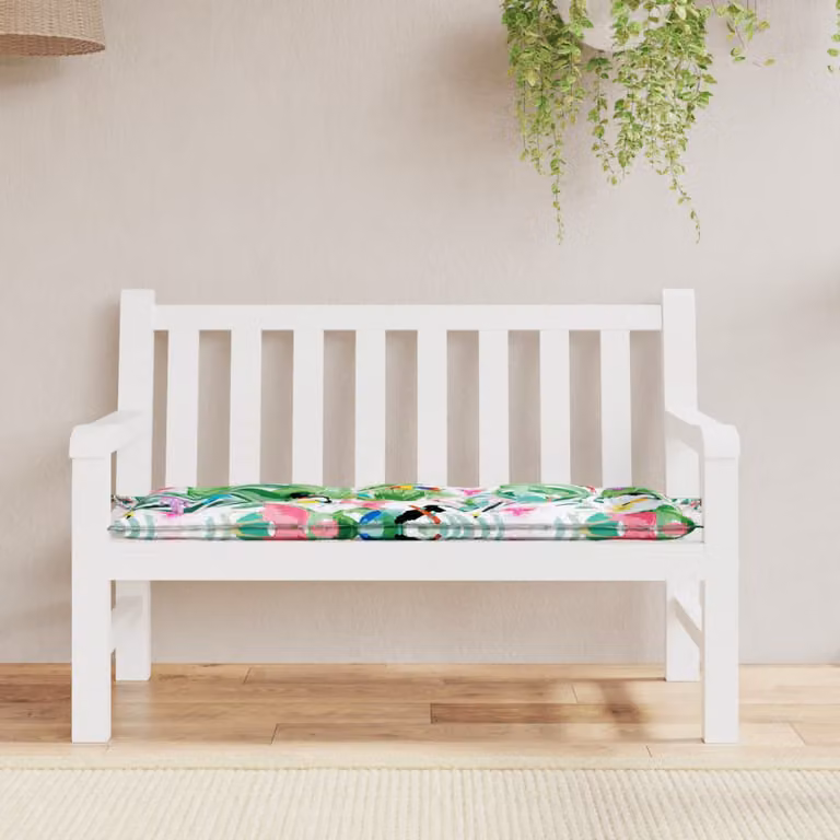 vidaXL Cuscino per Panca da Giardino Multicolore in Poliestere L: 120 cm, P: 50 cm, H: 7 cm