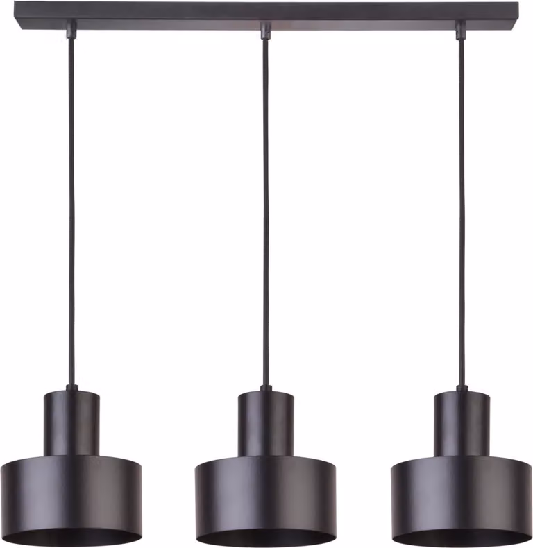 Lampada a sospensione tripla minimalista nera decorativa per soggiorno Rif 3xE27 15W Sigma Lighting