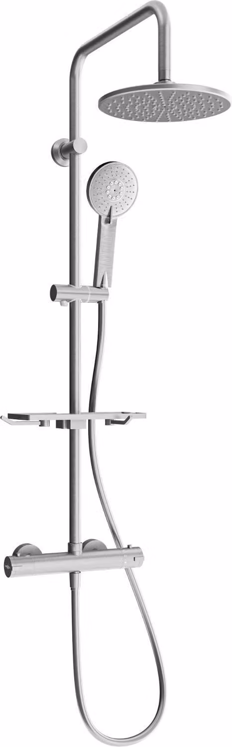 Mexen KT40 set doccia esterno con soffione e miscelatore termostatico, grafite - 771504093-66