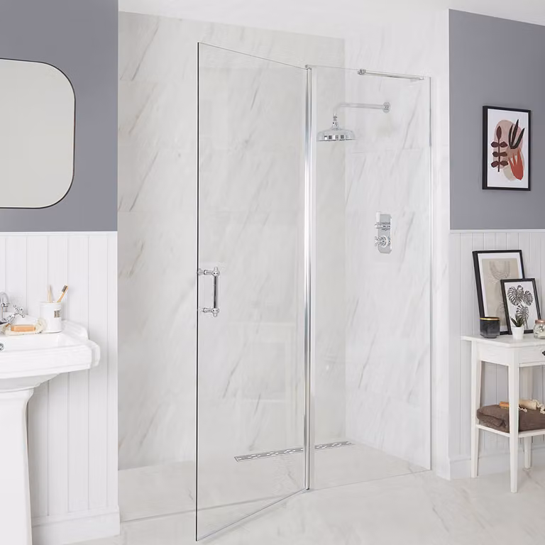 Box Doccia Walk-In con Anta Battente Singola Tradizionale - 700mm