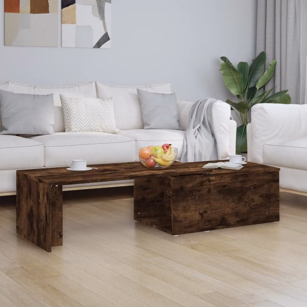 vidaXL Tavolino in rovere affumicato 150x50x35 cm materiale a base di legno - Tavolino - Tavolini - Tavolino basso - Tavolo