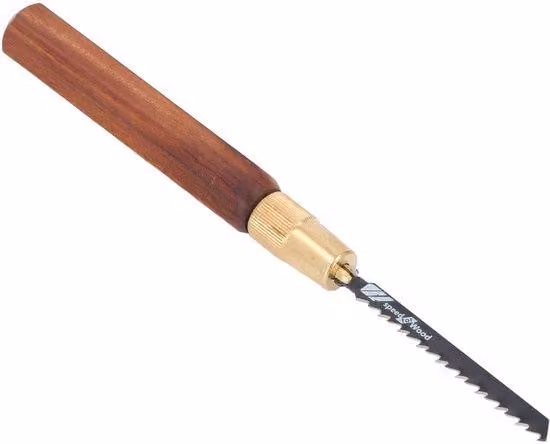 Mini set di seghe Acciaio al carbonio con manico in palissandro - 5 lame di ricambio - Lavorazione del legno precisa - Efficiente dal punto di vista energetico - Set di seghe