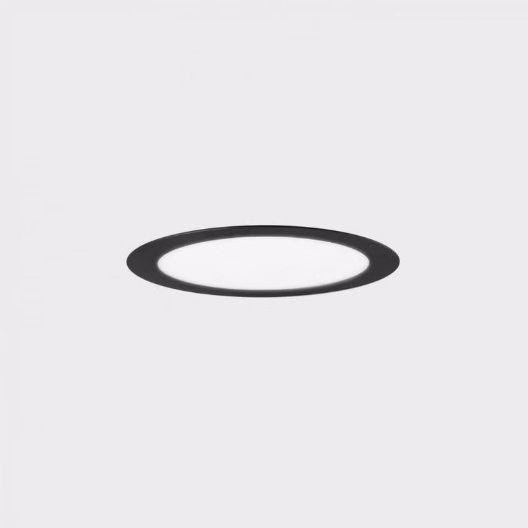 KOHL LIGHTING KOHL-Lighting DISC apparecchio da incasso con cornice 120 mm nero 8 W CRI 80 3000K 1.10V