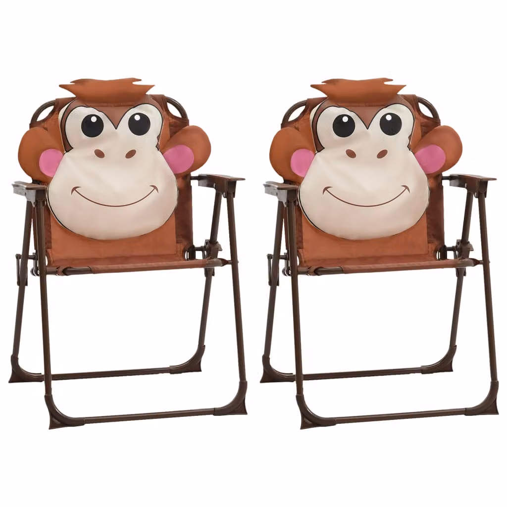 set bistrot da giardino per bambini da 3 pezzi con ombrellone Marrone