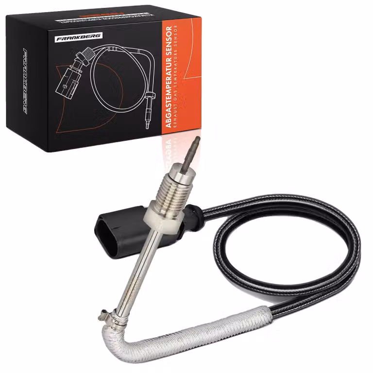 Sensore di temperatura, lunghezza del cavo 625 mm, filettatura M14x1,5, 2 connettori, colore nero, larghezza della chiave 17 mm