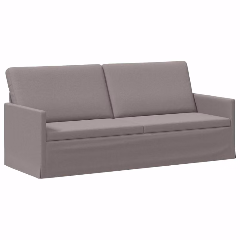 Divano a 3 posti moderno vidaXL in tessuto beige o grigio con struttura in metallo L 190 x P 81 x H 82 cm
