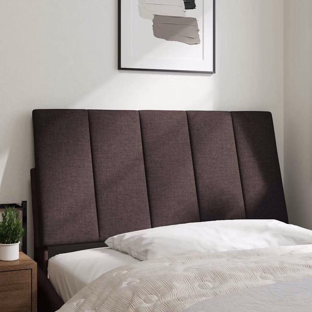 vidaXL Cuscino Testiera Hanko Marrone Scuro 100 cm in Tessuto