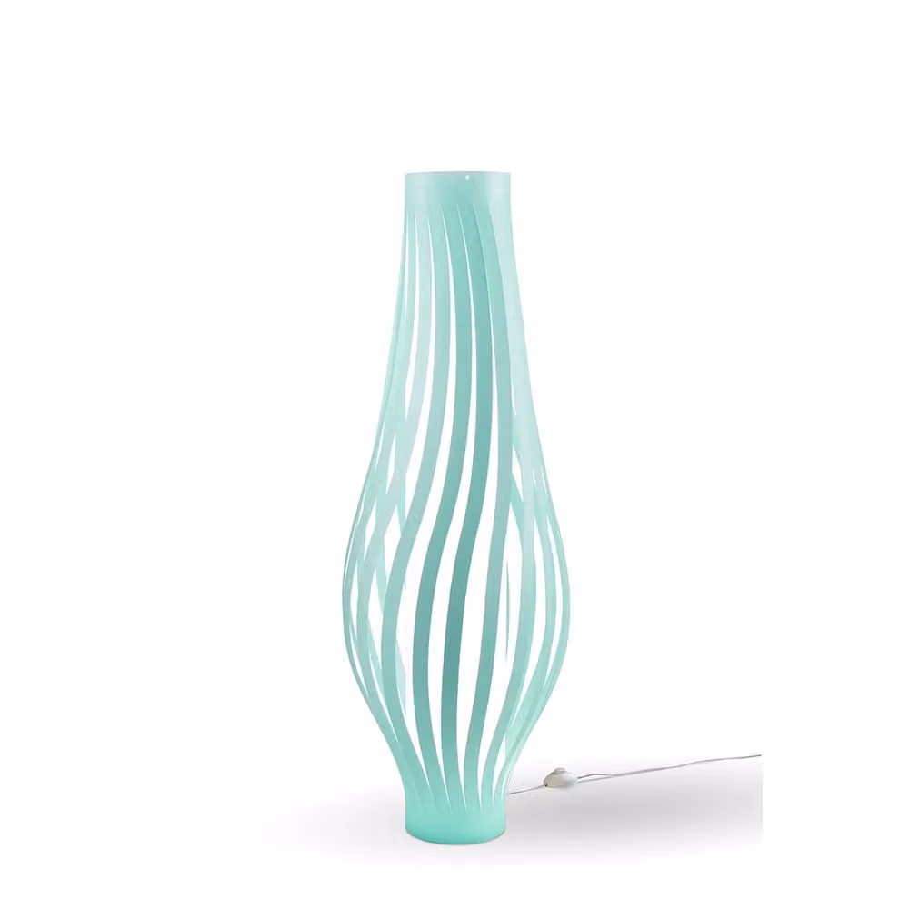 Lampada da terra Totem Dama Helios Linea Zero verde in polilux Made in Italy – 2