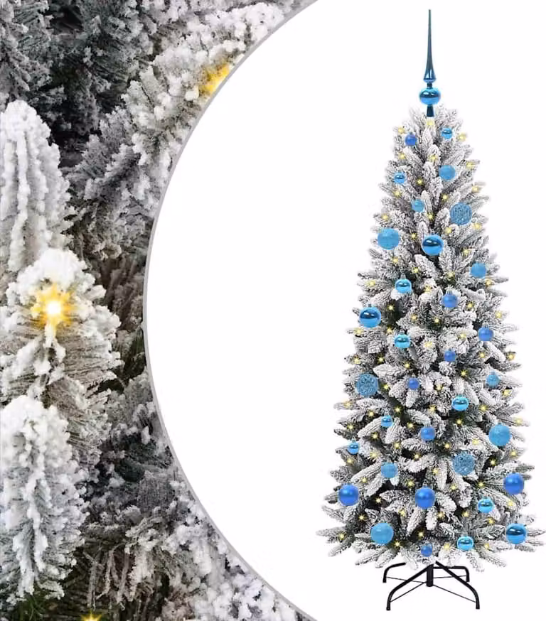 Albero di Natale artificiale con 150 LED Bianco 150 cm