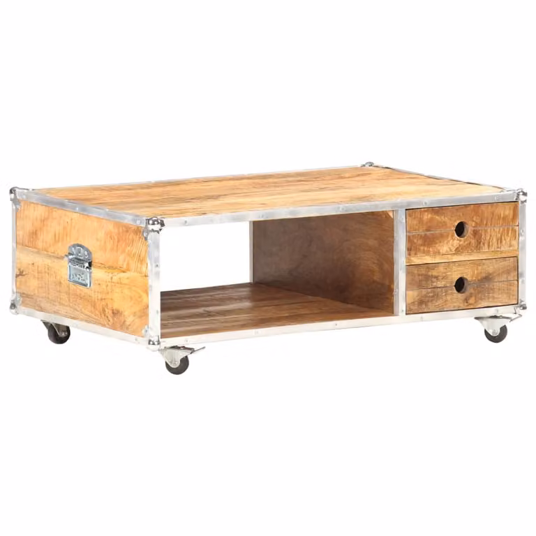 Maison Exclusive - Tavolino 89x59x33 cm in legno massello di mango grezzo