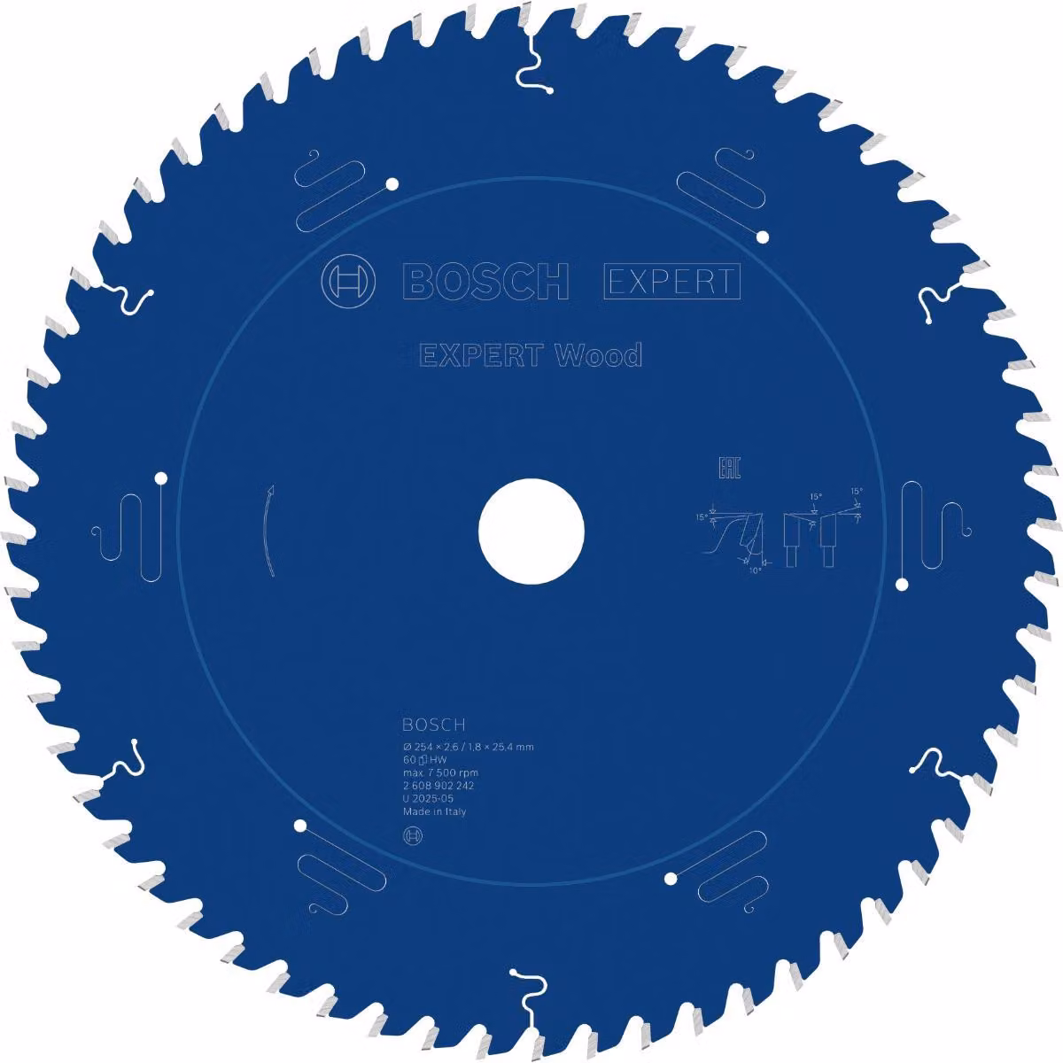 Lama circolare Bosch EXPERT Wood, 254x25,4 mm, Z60