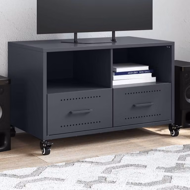 Mobile TV vidaXL in acciaio antracite L: 68 cm, P: 39 cm, H: 43,5 cm