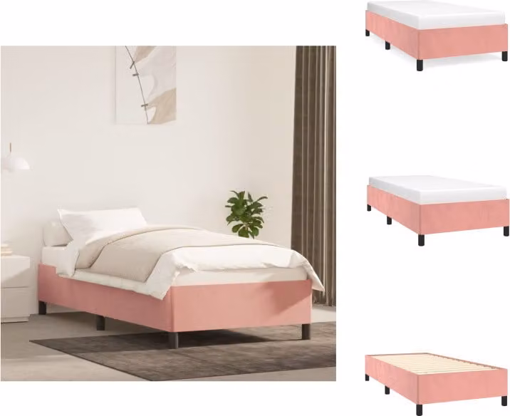 letto vidaXL Rosa 80x200 cm in velluto - Letti e reti