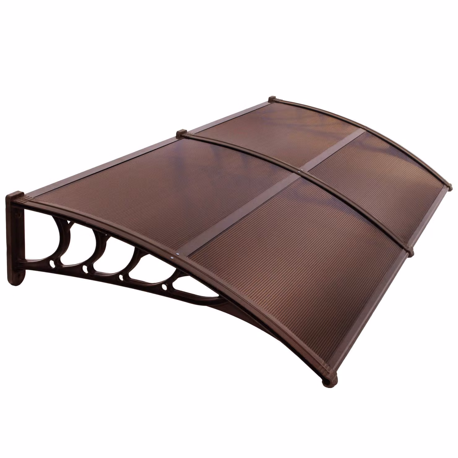 Tenda parasole - Trasparente - Plastica - Resistente ai raggi UV - 200 x 100 cm - Marrone