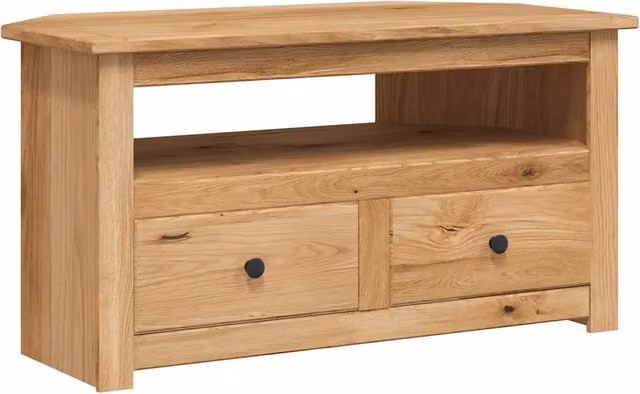 Mobile TV angolare Panama Range in pino massello marrone L 93 cm x P 49 cm x H 49 cm – 1