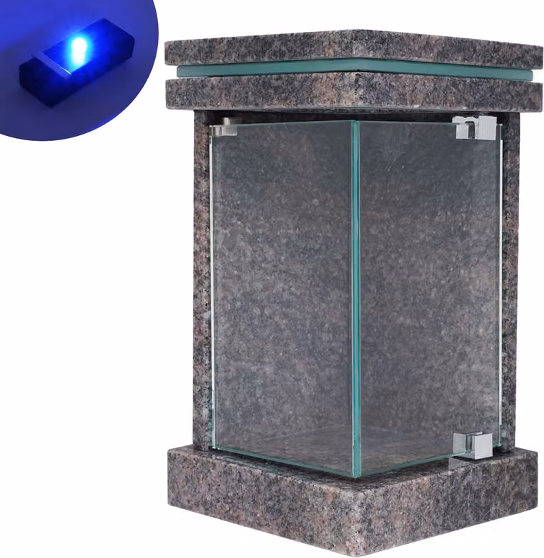 Lampada da tomba ad angolo porta granito Himalaya Illuminazione LED