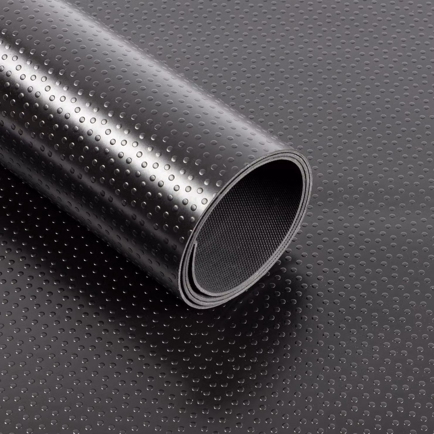 Rivestimento per pavimenti in PVC Dots Black Larghezza: 120 cm, Lunghezza: 100 cm
