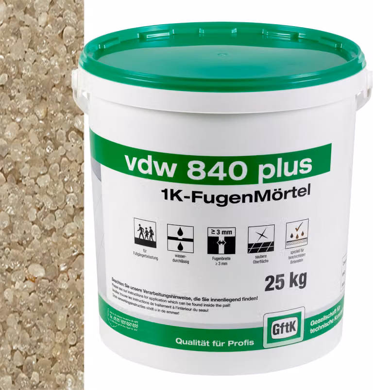 vdw 840 plus 1K-Fugenmörtel 25kg Natur